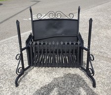 ANTIQUE WROUGHT IRON FIRE GRATE BASKET / LOG BURNER         DELIVERY AVAILABLE