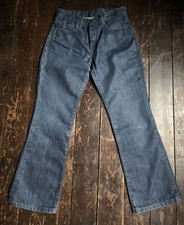 VTG 1999  Dark Denim Levis Sta-Prest center creased pants jeans Boot Cut 28”