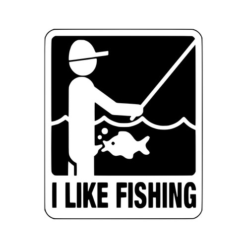 Funny fishing decal sticker - funny,