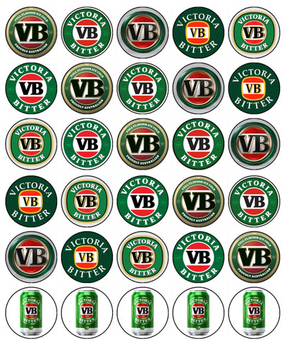 Beer edible cupcake - beer, toppers