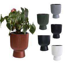 Plant Pots Flower Planter 7 Colours 3 sizes Tall Wavy Plastic Pot Boho Elegant