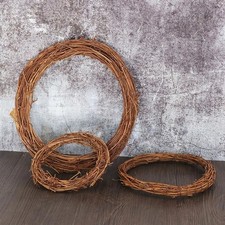 Christmas Vine Ring Natural Wreath Wicker Rattan Decor