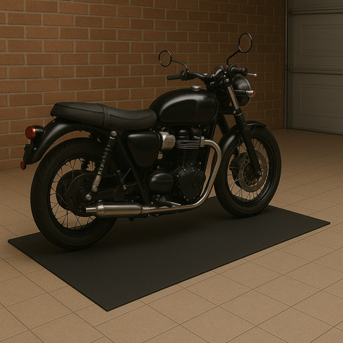 Motorbike rubber matting long - rubber,