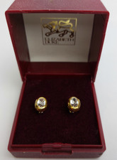 Vintage Gold Tone Crystal Stud