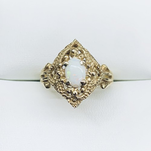 Vintage 14k yellow - gold, art