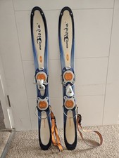 Salomon Snowblade 90cm Blue Orange Finish Short Trick Adjustable Bindings