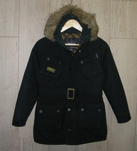 Barbour girls black hooded - barbour,