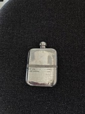 Vintage pewter hip flask made - pewter,
