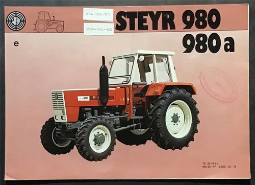 Steyr 980 980a tractors - steyr,