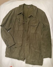 Vintage 60s Danish Army M58 HBT Cotton Field Jacket L/XL