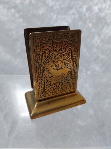Vintage brass matchbox holder - brass,