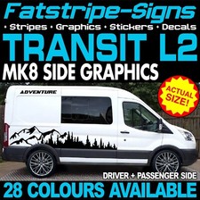 to fit FORD TRANSIT MK8 L2 MWB GRAPHICS STICKERS STRIPES CAMPER VAN MOTORHOME ST
