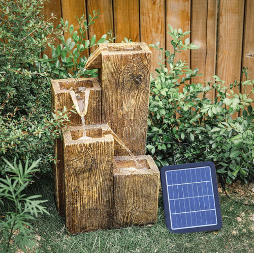 Solar water feature with led - solar,