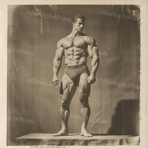 Male model photo print - print, vintage