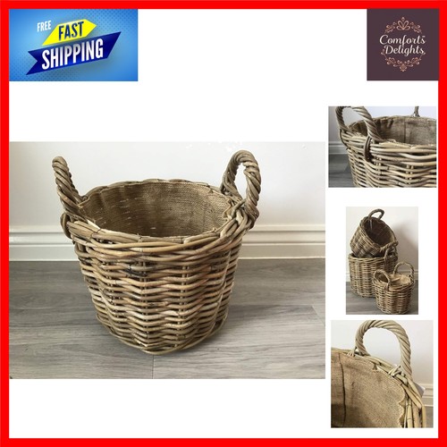 Round kindling storage basket - kindling/storage,