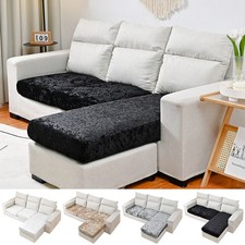 Crushed Velvet Stretch Sofa Covers Slipcover Protector Settee 1/2/3/4 Seater UK