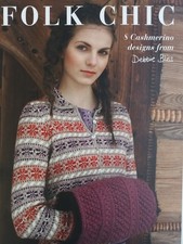 "Folk Chic" By Debbie Bliss- Eight Designs In Baby, DK and Aran Cashmerino