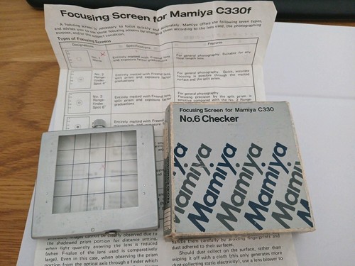 Mamiya c330 focusing screen - mamiya,