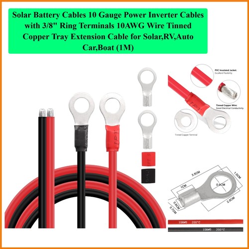 Solar battery cables gauge - 10,