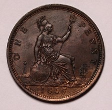 1867 UK Great Britain Penny