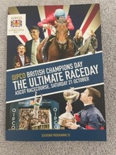 QIPCO BRITISH CHAMPIONS DAY ASCOT PROGRAMME 21/10/23 Frankie Dettori FAREWELL