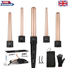 Curling Wand,Hair Curlers for Long Hair, Curling Wand Set with 5 Ceramic Barrels