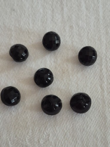 Vintage black glass - black, buttons