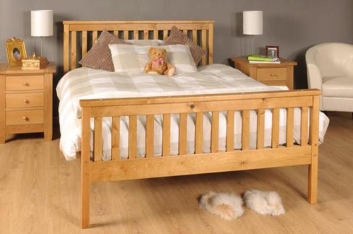 Pine wood bed atlantis - wood,