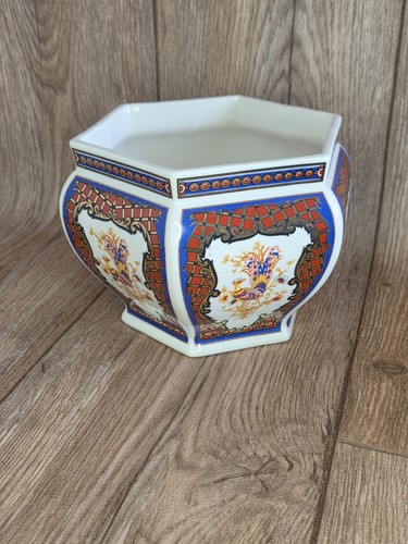 Vintage imari style hexagonal - vintage,