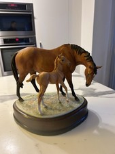 Stunning Royal Worcester Prince’s Grace and Foal by Doris Lindner Figurine