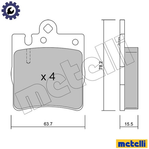 Brake pad set - pad,