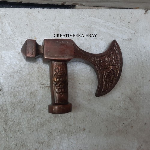 Designer brass axe head - designer,