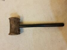 Vintage Rolled Rawhide Mallet Hammer 9" Length in total. Leather. Jewellers tool