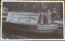 British Waterways Wooden Motor Boat Raven Canal Uxbridge Yard Postcard