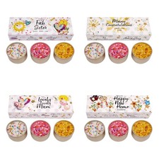 3 Pack Glitter Scented Candles