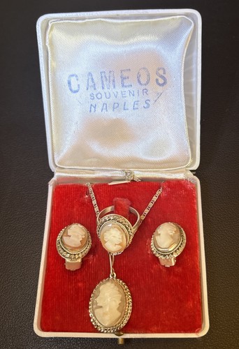 Naples cameo set ring - set, clip