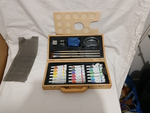 Watercolour set in wooden - ,