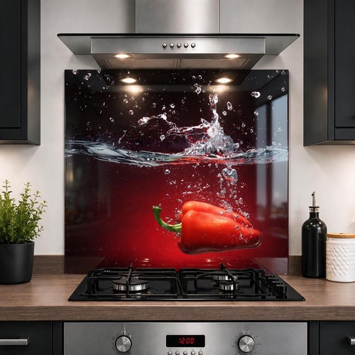 Printed glass kitchen - glass,