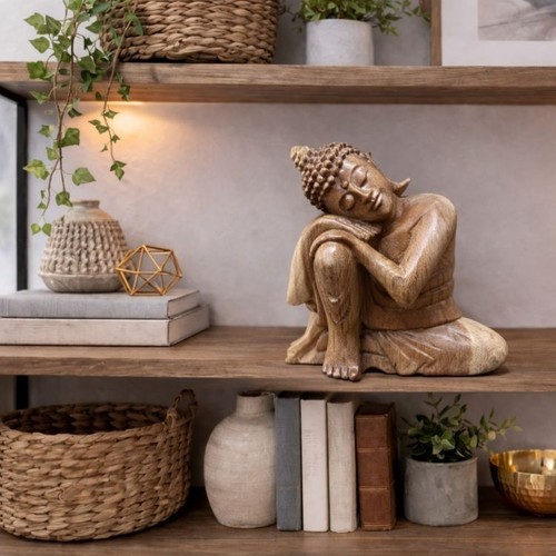 Hand carved dreaming 20cm - carved,