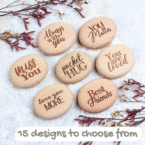 Pocket hug token engraved - token,