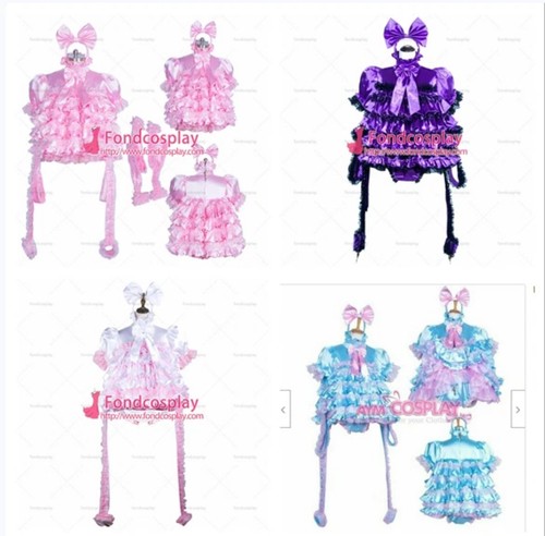 New sissy maid lockable satin - new,