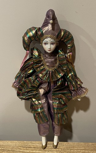 Vintage jester harlequin - jester, doll
