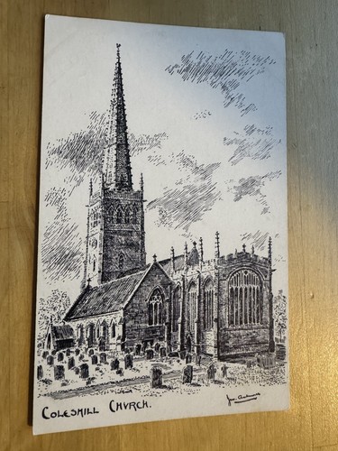 Postcard coleshill church - postcard,