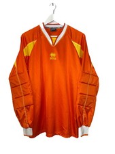ERREA Official Orange Plain Football Soccer Shirt Jersey Padded Goalkeeper Large