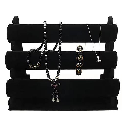 Tier black velvet jewellery - velvet,