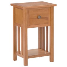 Solid Oak Wood Magazine Table