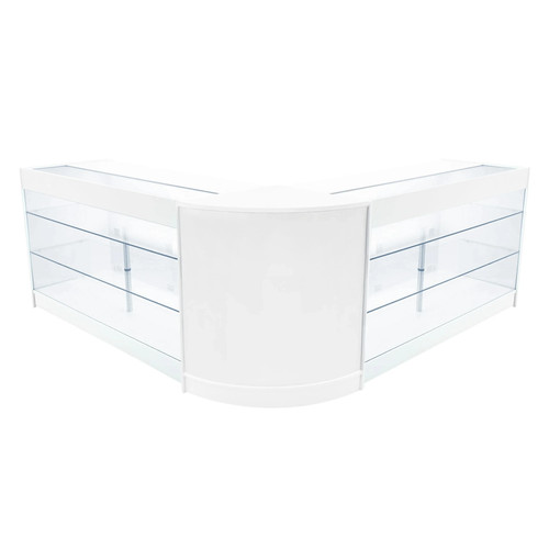 White shop counter - set, helios