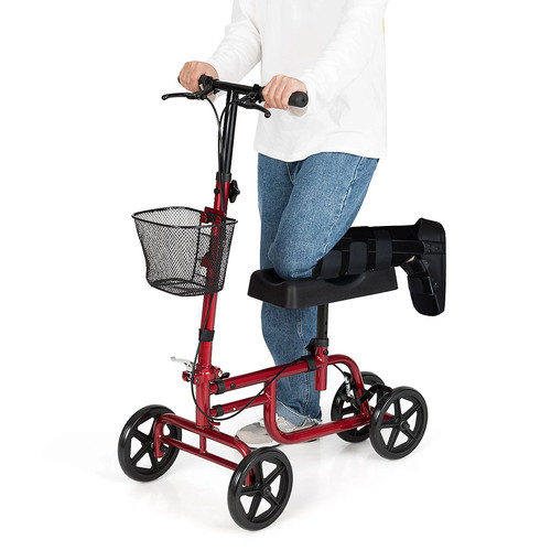 Costway steerable knee walker - costway,