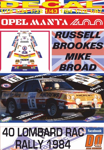 Decal opel manta 400 - decal,