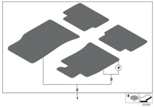 Mini genuine right floor mat - mini,